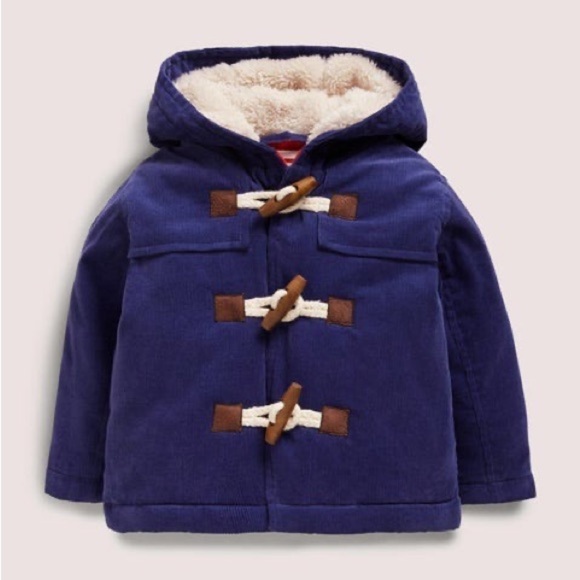 Mini Boden Cord Duffle Coat 6/12m Blue - Picture 1 of 8